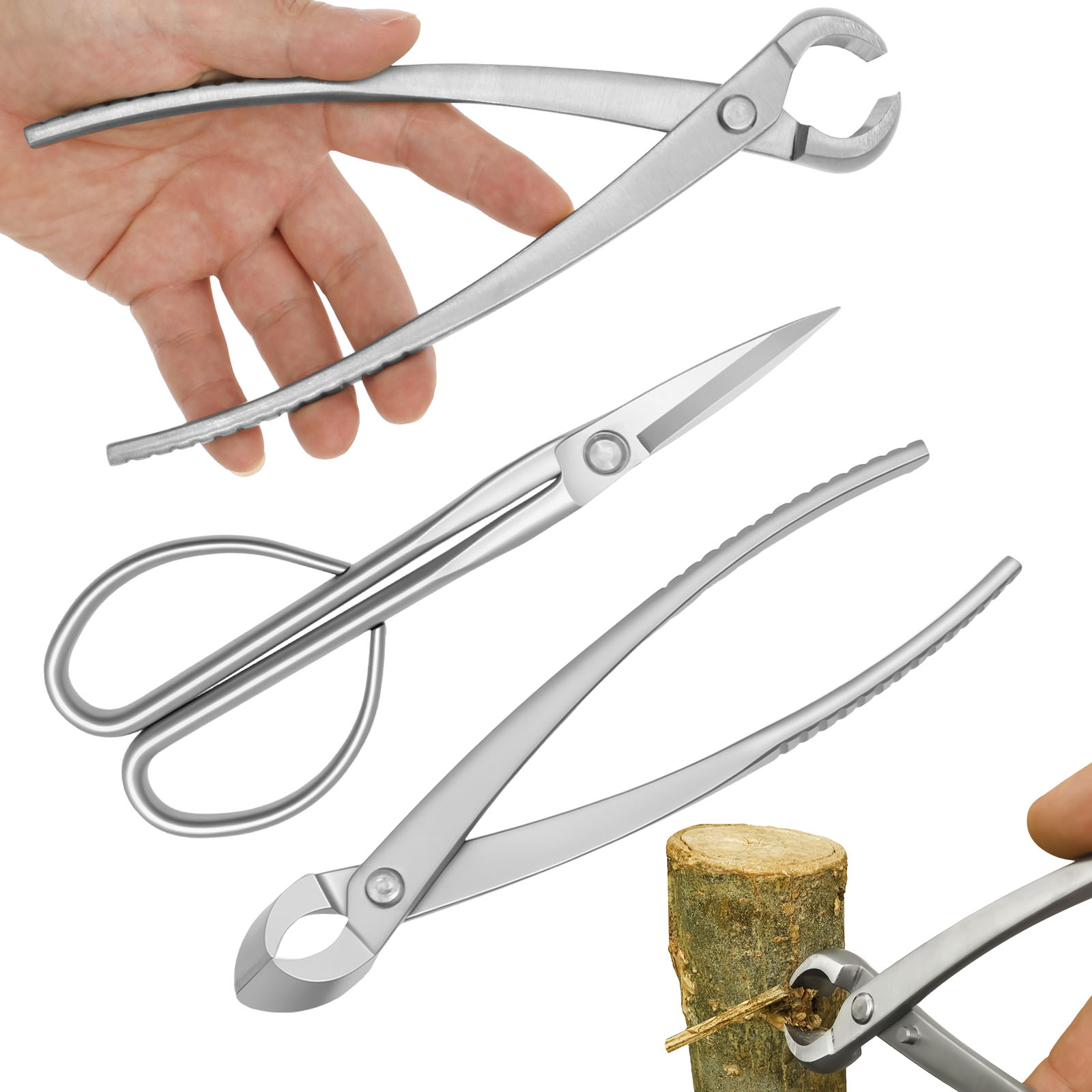 Trimming Scissor Set - 3 Pcs Bonsai Tool Set with
