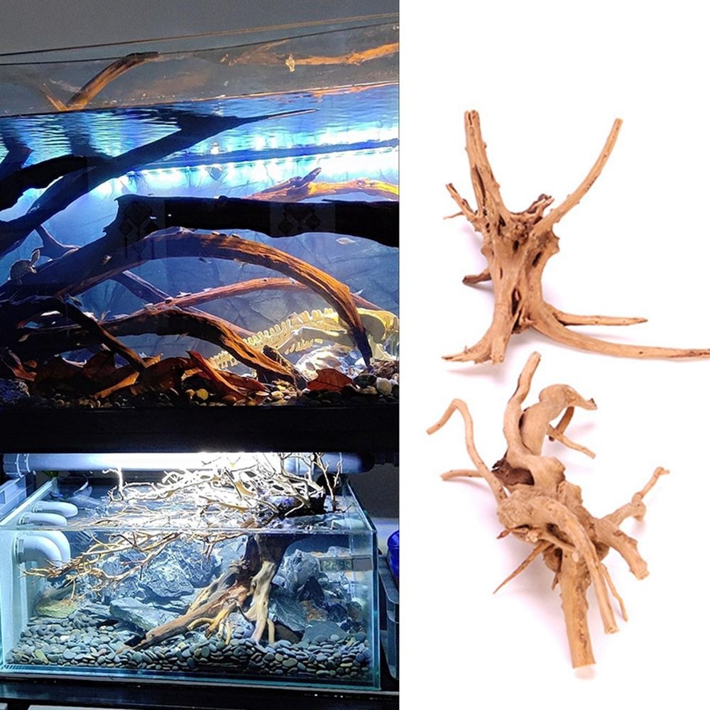 New Natural Wooden Fish Tank D - Aquarium Plant Root Tabs 评论和价格