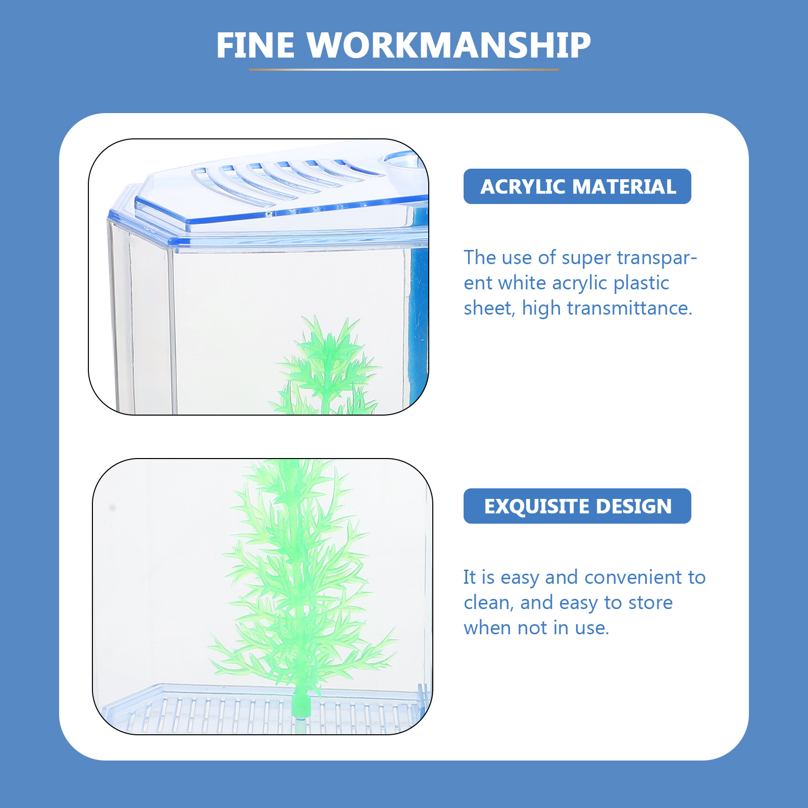 1Set Elegant Transparent Acryl - Planted Aquarium Mini 评论和价格