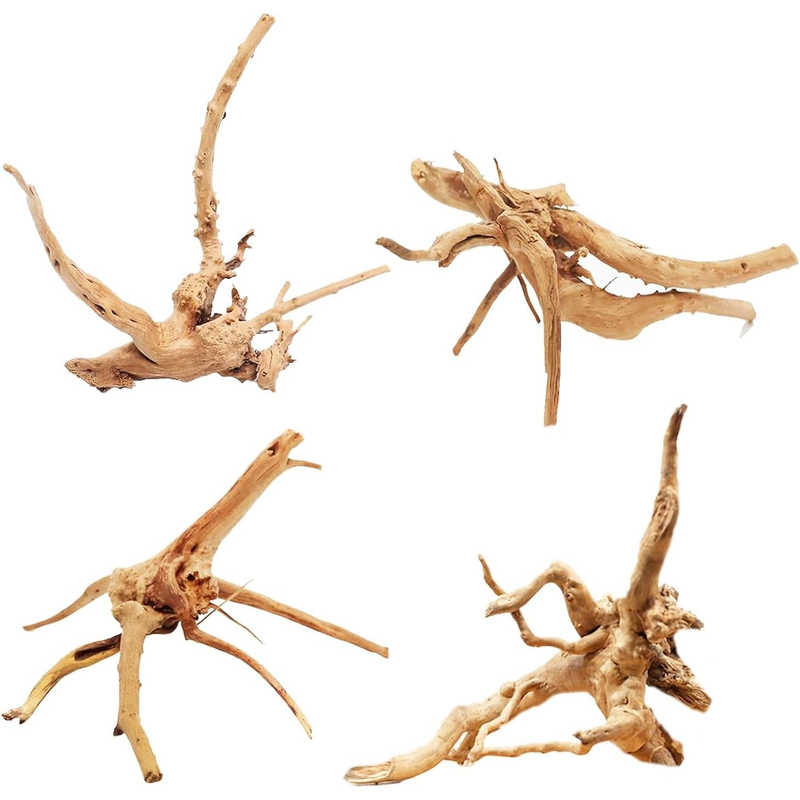 4PCS Natural Wooden Fish Tank  - Aquarium Plant Root Tabs 评论和价格