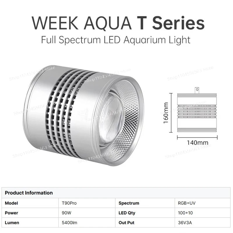 T90 PRO 90W RGB+UV LED Aquariu - Planted Aquarium Uv Light 评论和价格