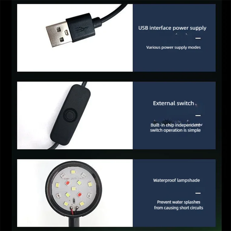USB LED Fish Tank Clip Lamp Hi - Planted Aquarium Mini 评论和价格