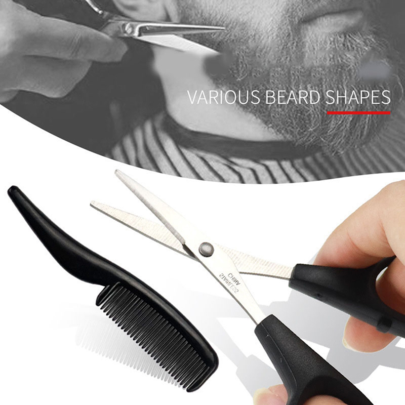 ·1Pc Mens Beard Mustache Comb  - Trimming Scissor Set 评论和价格